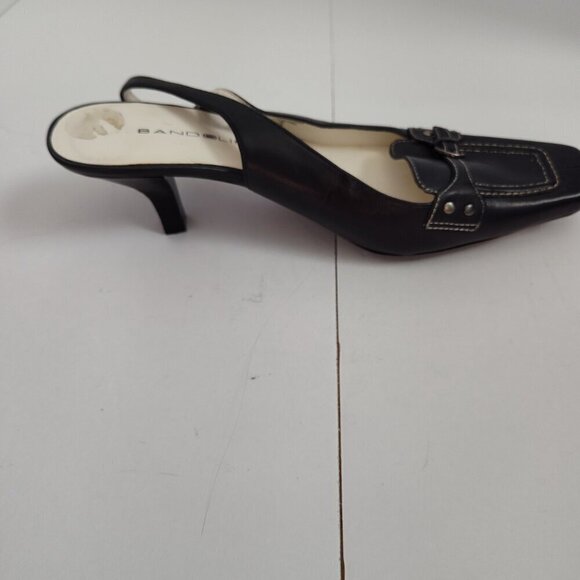 Ladies SZ 6M Bandolino Navy Leather Sling-Back Shoe NWOT - Picture 3 of 4